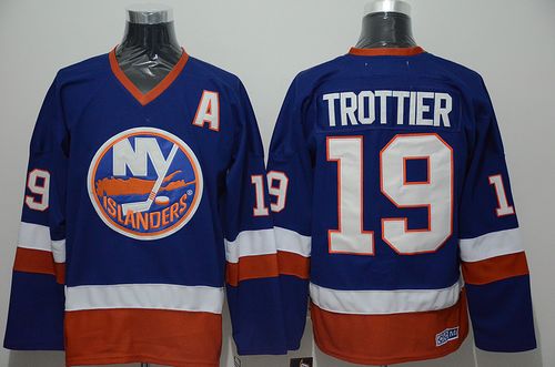 Islanders #19 Bryan Trottier Stitched Baby Blue CCM Throwback NHL Jersey - Click Image to Close